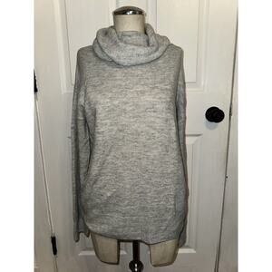 NEW WOOLEN BLOOM GRAY COWL TURTLENECK LONG SLEEVE SWEATER WOMENS SZ‎ MEDIUM